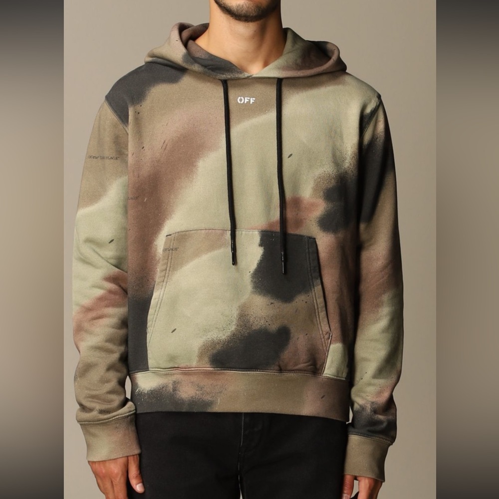 Limited Edition Off White Camouflage Hoodie Large
